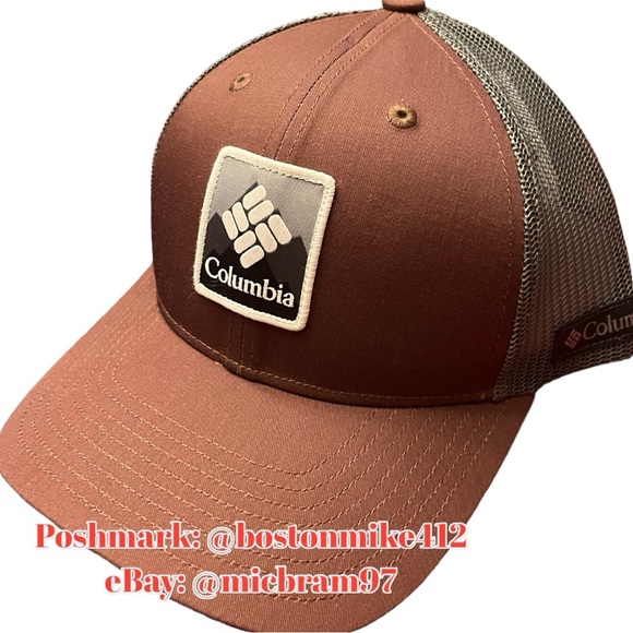 Men’s Columbia Snapback Hat Mens Columbia Trucker Hat Mesh Backing Ball Cap OSFA - Picture 5 of 9